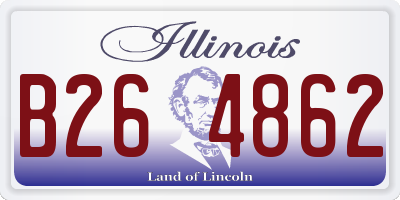 IL license plate B264862