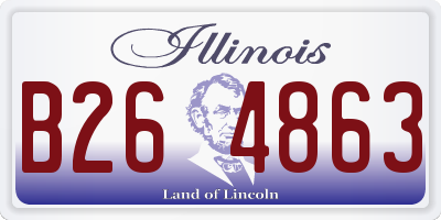 IL license plate B264863