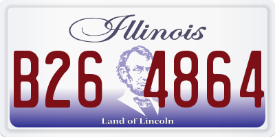 IL license plate B264864