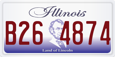 IL license plate B264874