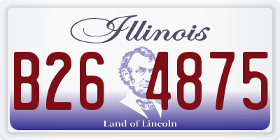 IL license plate B264875