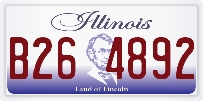 IL license plate B264892