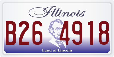 IL license plate B264918