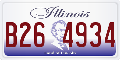 IL license plate B264934