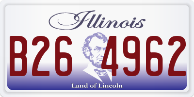 IL license plate B264962