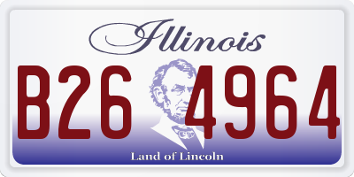 IL license plate B264964