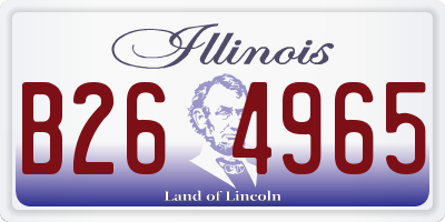 IL license plate B264965