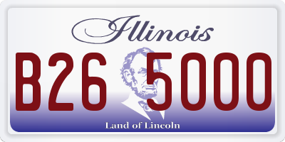 IL license plate B265000