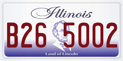 IL license plate B265002