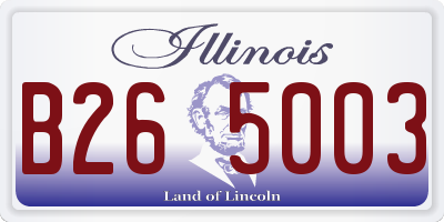 IL license plate B265003