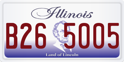 IL license plate B265005