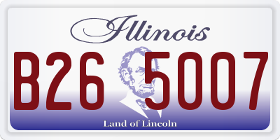 IL license plate B265007