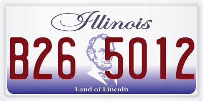 IL license plate B265012