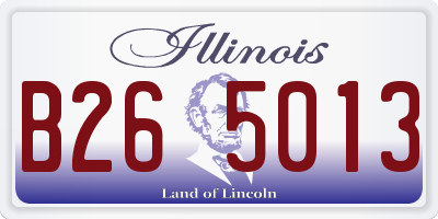 IL license plate B265013
