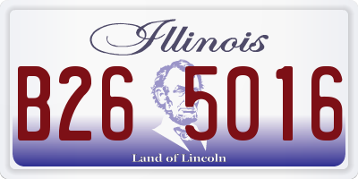 IL license plate B265016