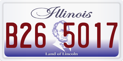 IL license plate B265017