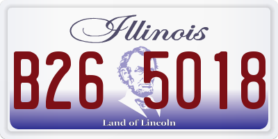 IL license plate B265018