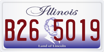IL license plate B265019