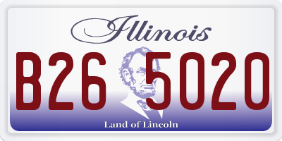 IL license plate B265020