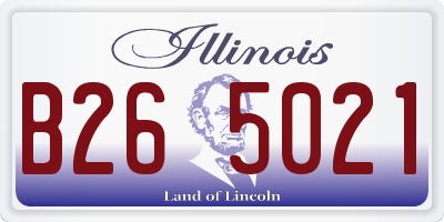 IL license plate B265021