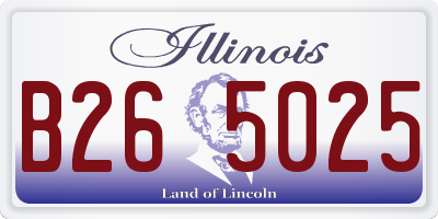 IL license plate B265025