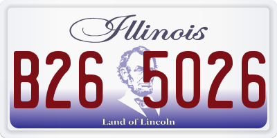 IL license plate B265026