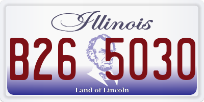 IL license plate B265030