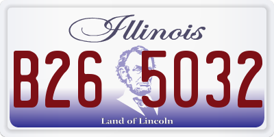 IL license plate B265032