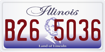 IL license plate B265036