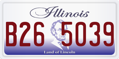IL license plate B265039