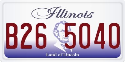 IL license plate B265040