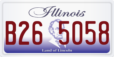 IL license plate B265058