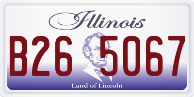 IL license plate B265067