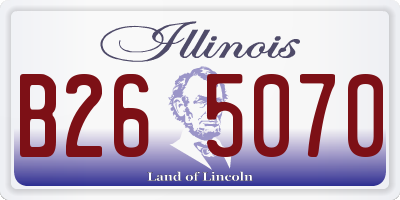IL license plate B265070