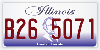IL license plate B265071