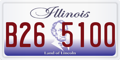 IL license plate B265100