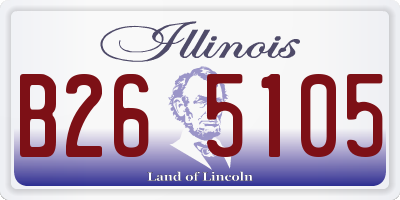 IL license plate B265105