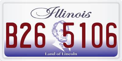 IL license plate B265106