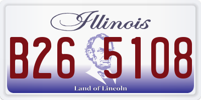 IL license plate B265108