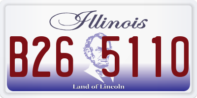 IL license plate B265110