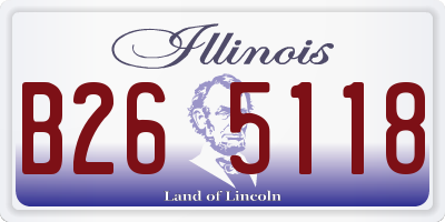 IL license plate B265118
