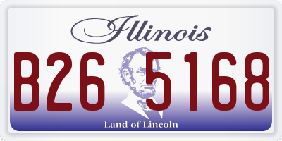 IL license plate B265168
