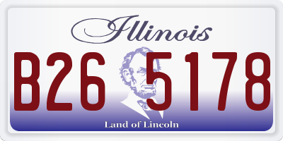 IL license plate B265178