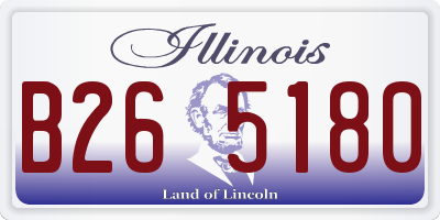 IL license plate B265180