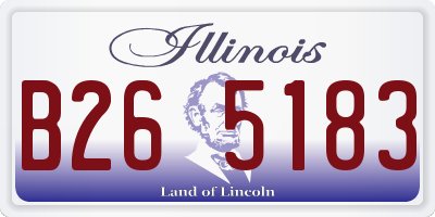 IL license plate B265183