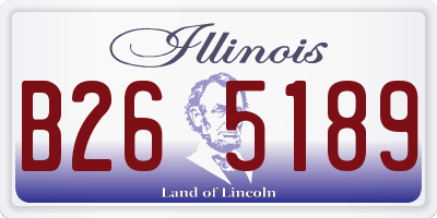 IL license plate B265189