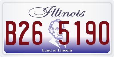 IL license plate B265190