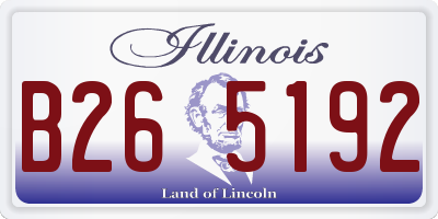 IL license plate B265192