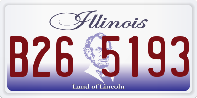 IL license plate B265193