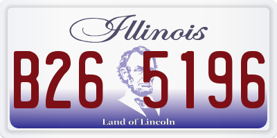 IL license plate B265196